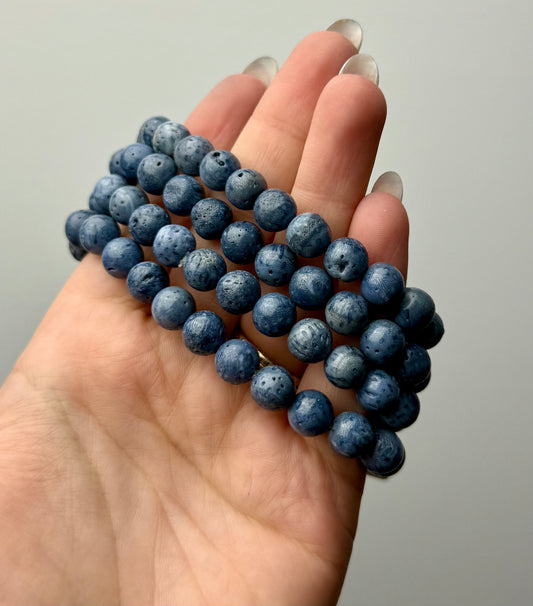 Blue coral bracelets