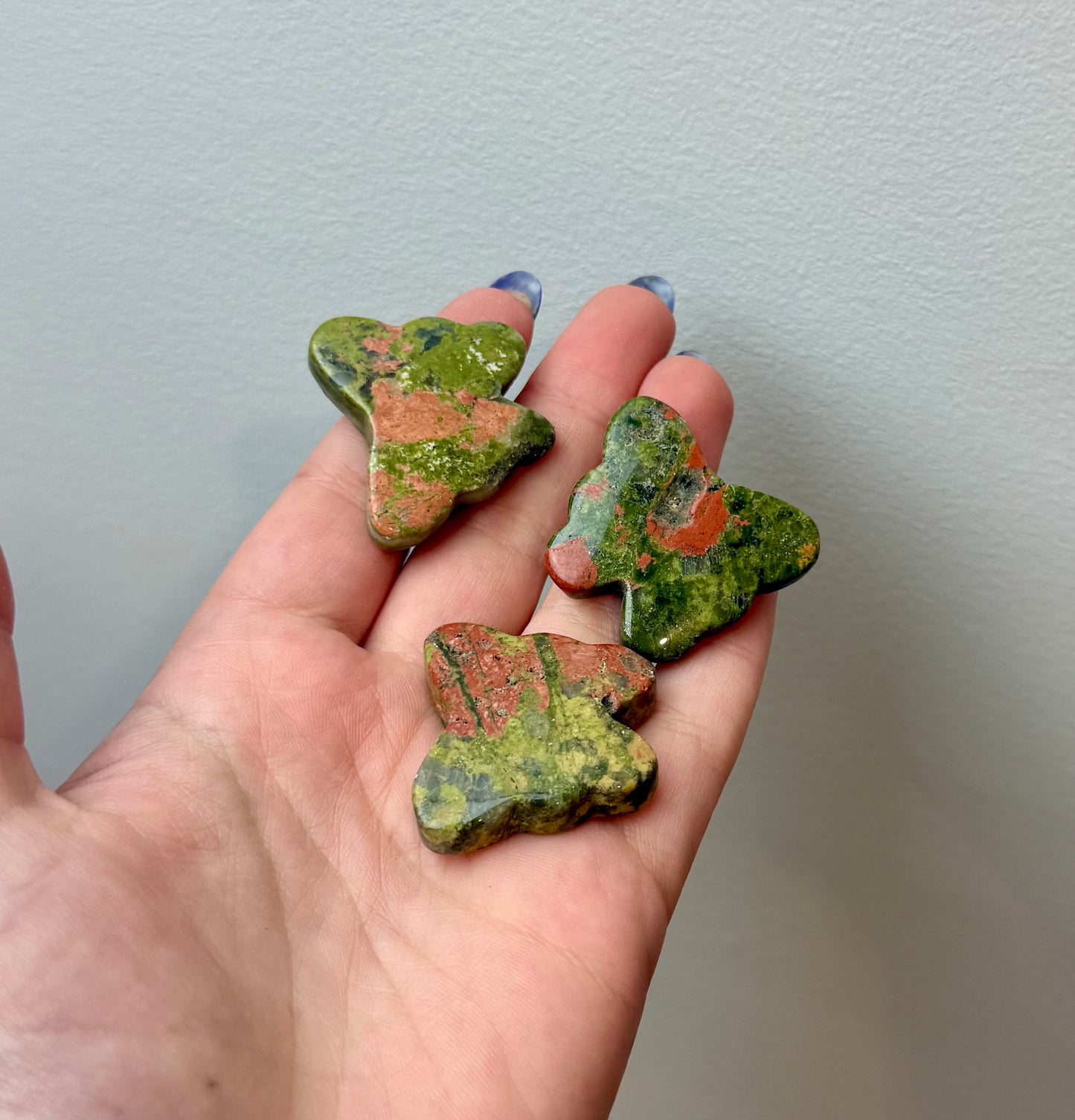 Unakite butterfly carving