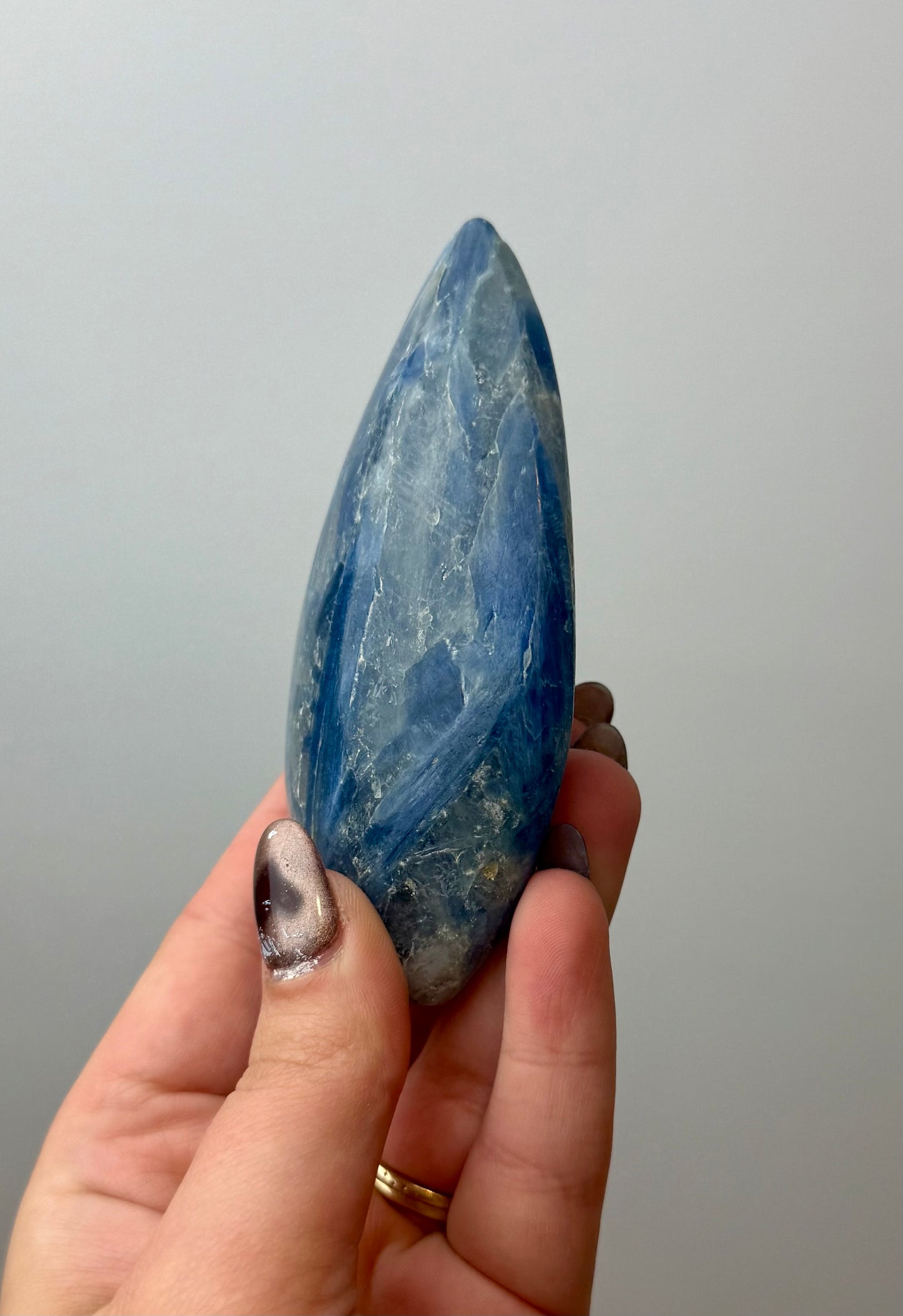 Blue kyanite tear freeform