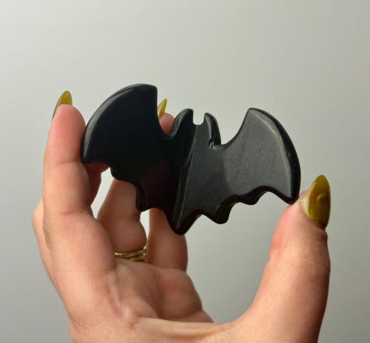 Obsidian 3D bat carving