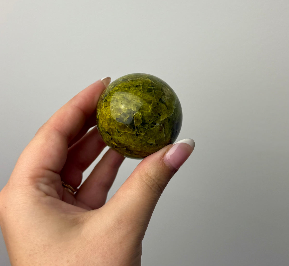 Green opal sphere