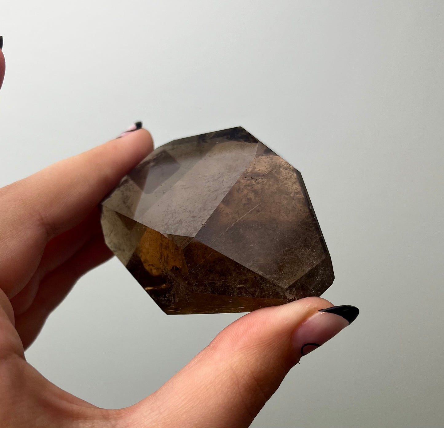 Smoky Quartz with rutile freeform