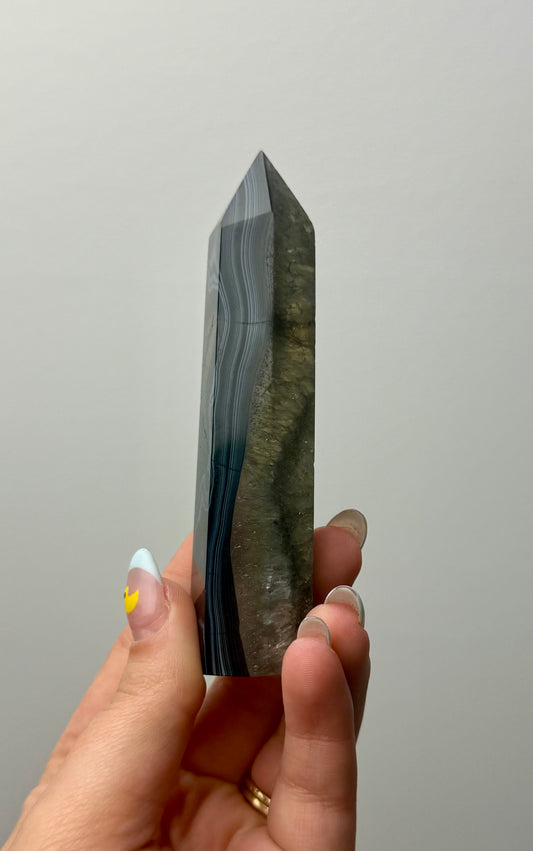 Black agate tower
