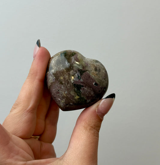 Ocean Jasper heart carving