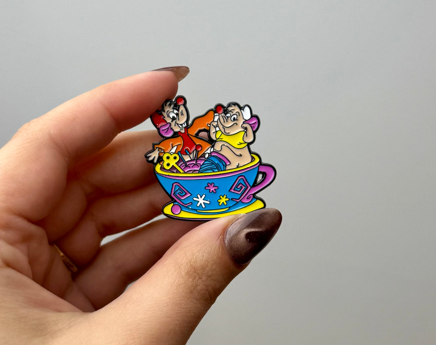 Cinderella mice enamel pin