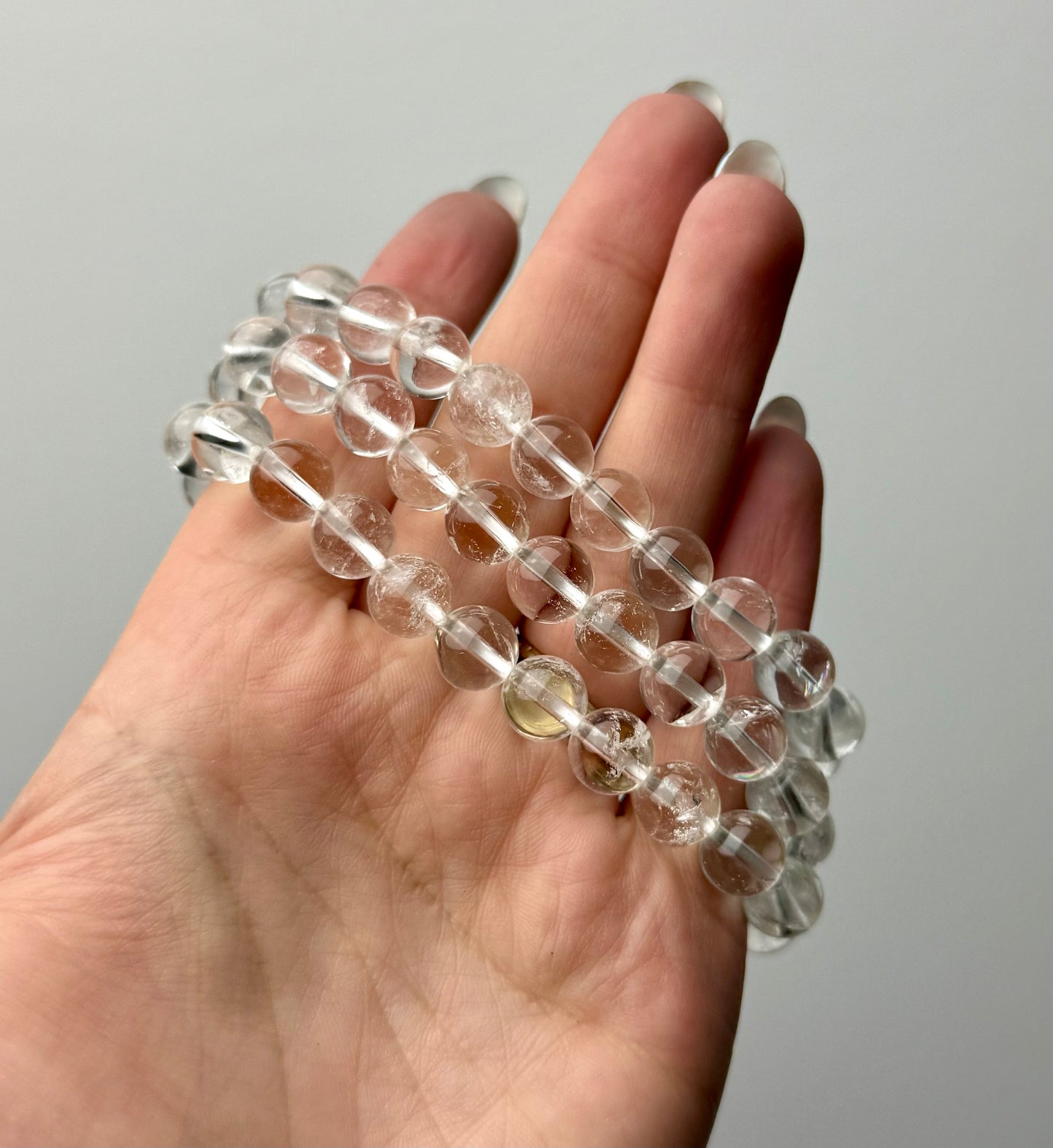Clear quartz bracelets