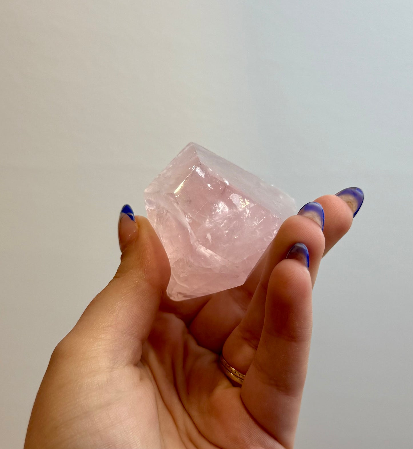 Imperfect “chipped” rose quartz freeform