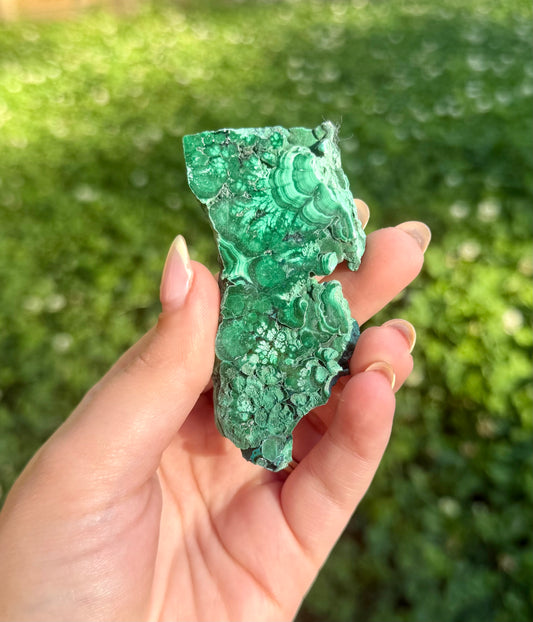 Malachite slab