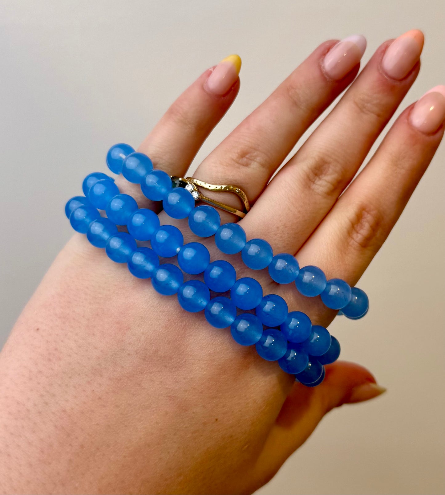 Dyed chalcedony bracelets