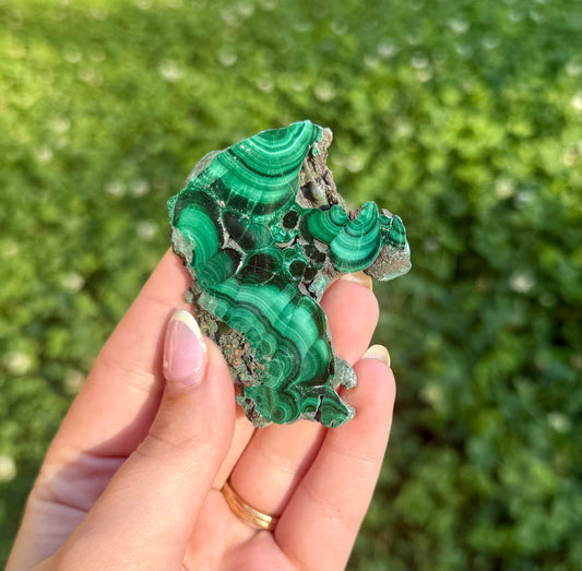 Malachite slab