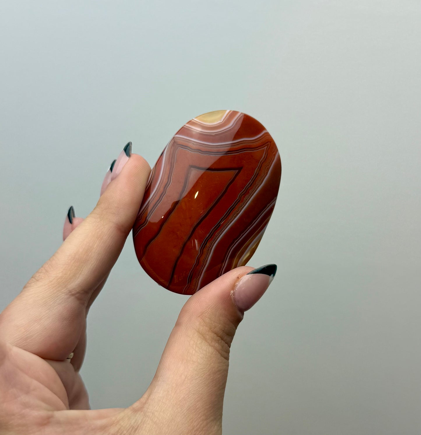 Carnelian palm stone
