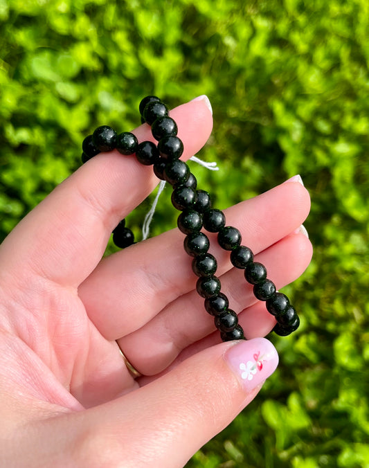 Green goldstone bracelets