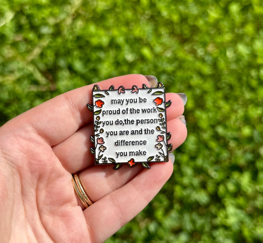 Proud enamel pin