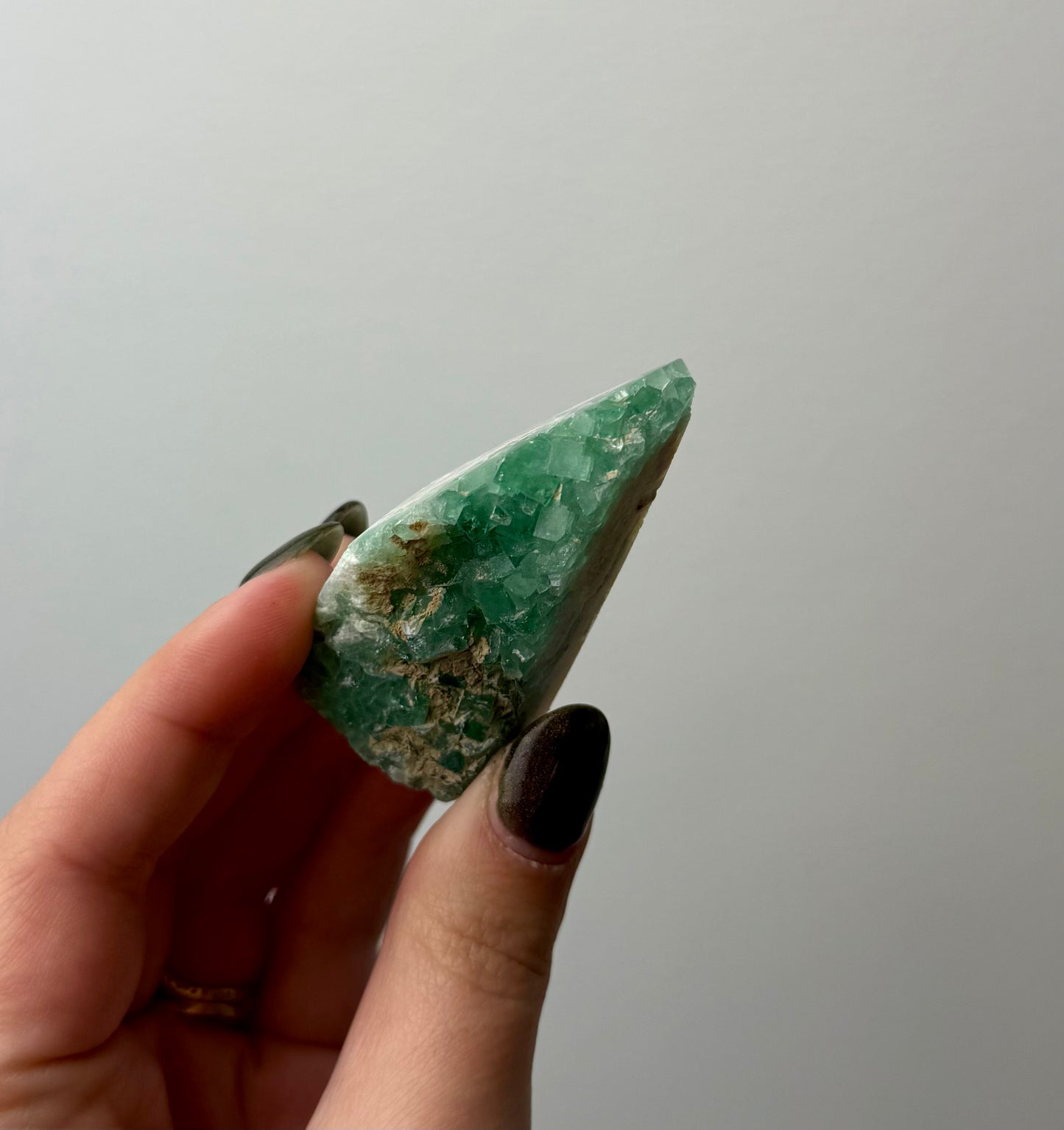 Cubic green fluorite specimen