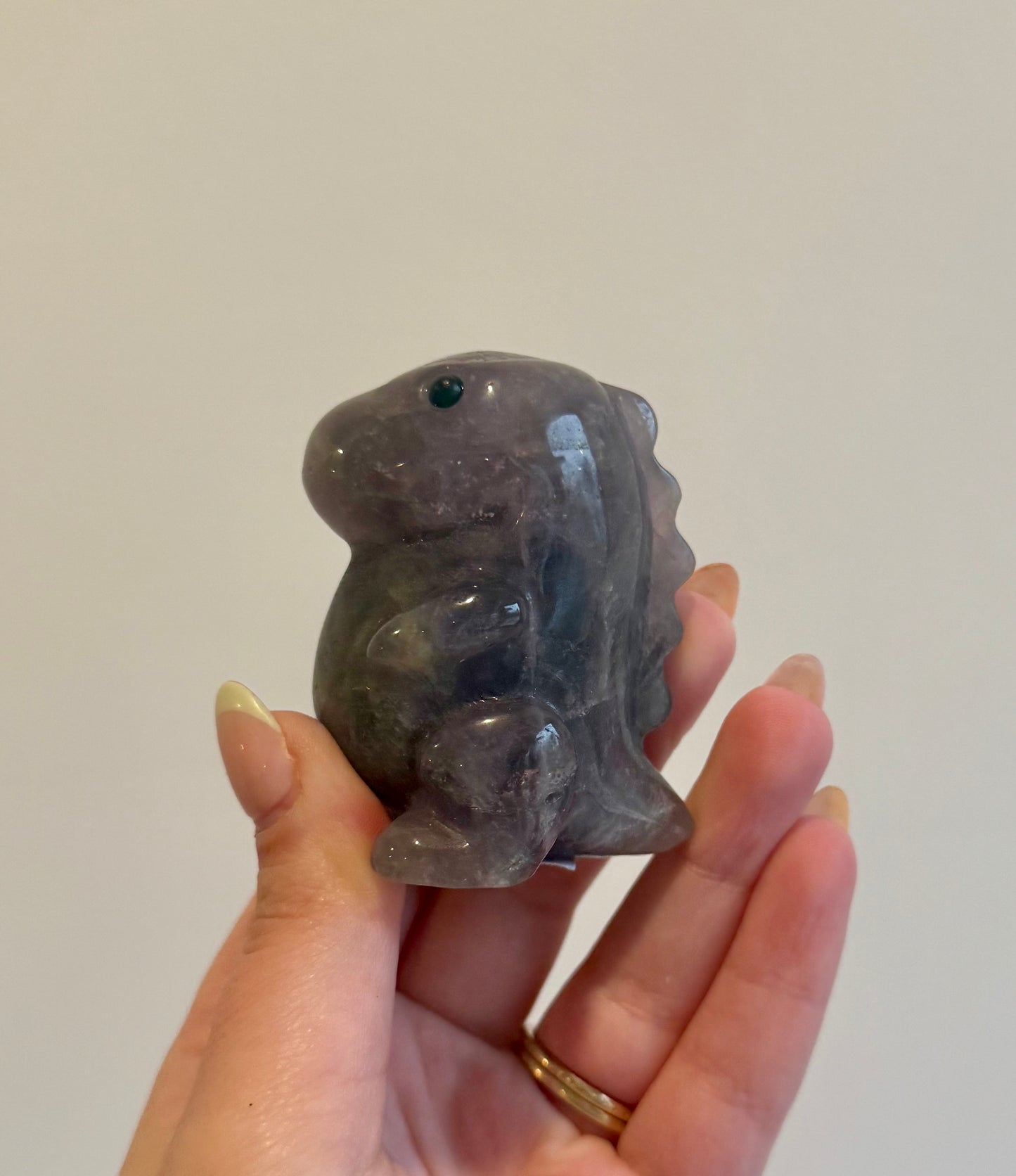 Amethyst chunky dinosaur carving