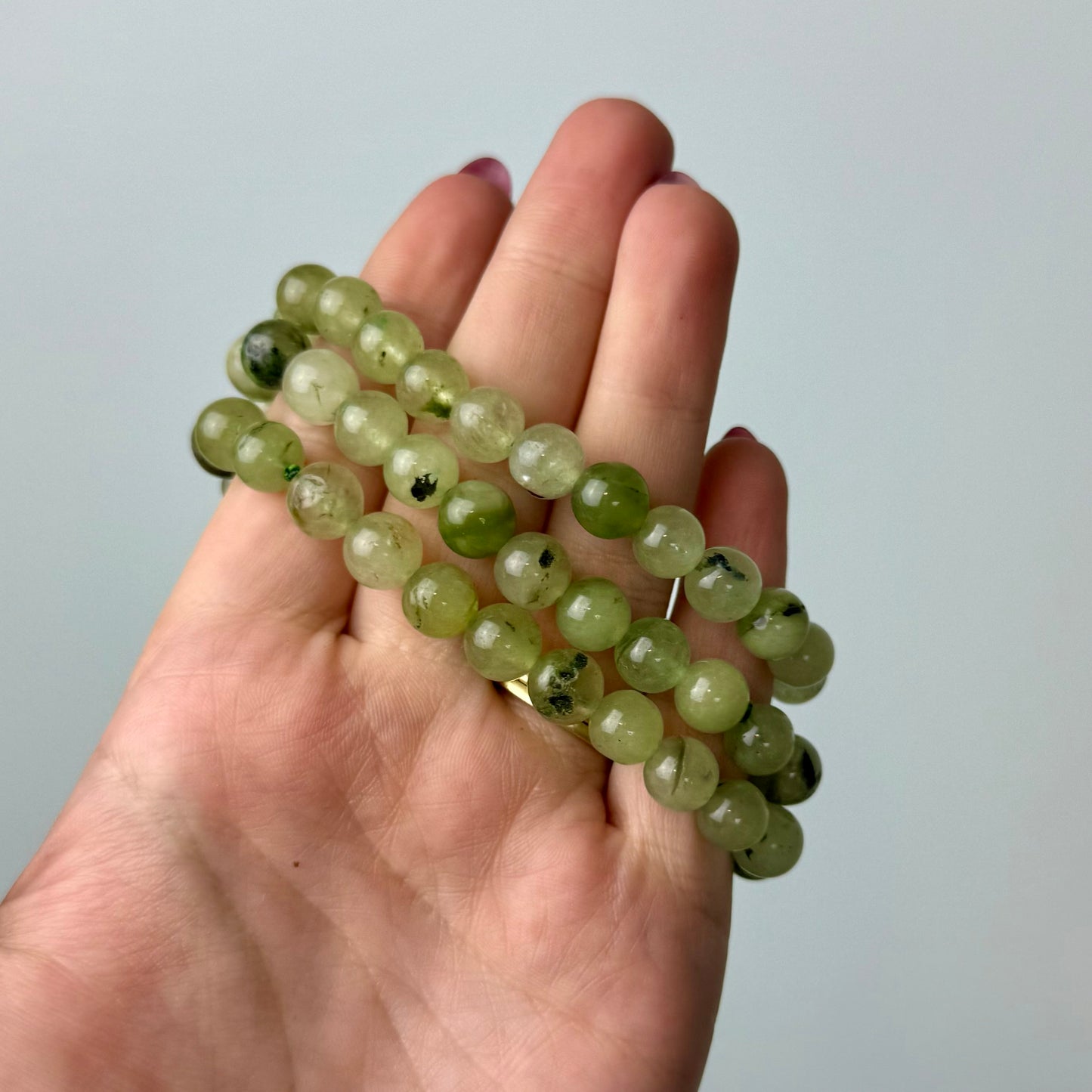 Prehnite bracelets