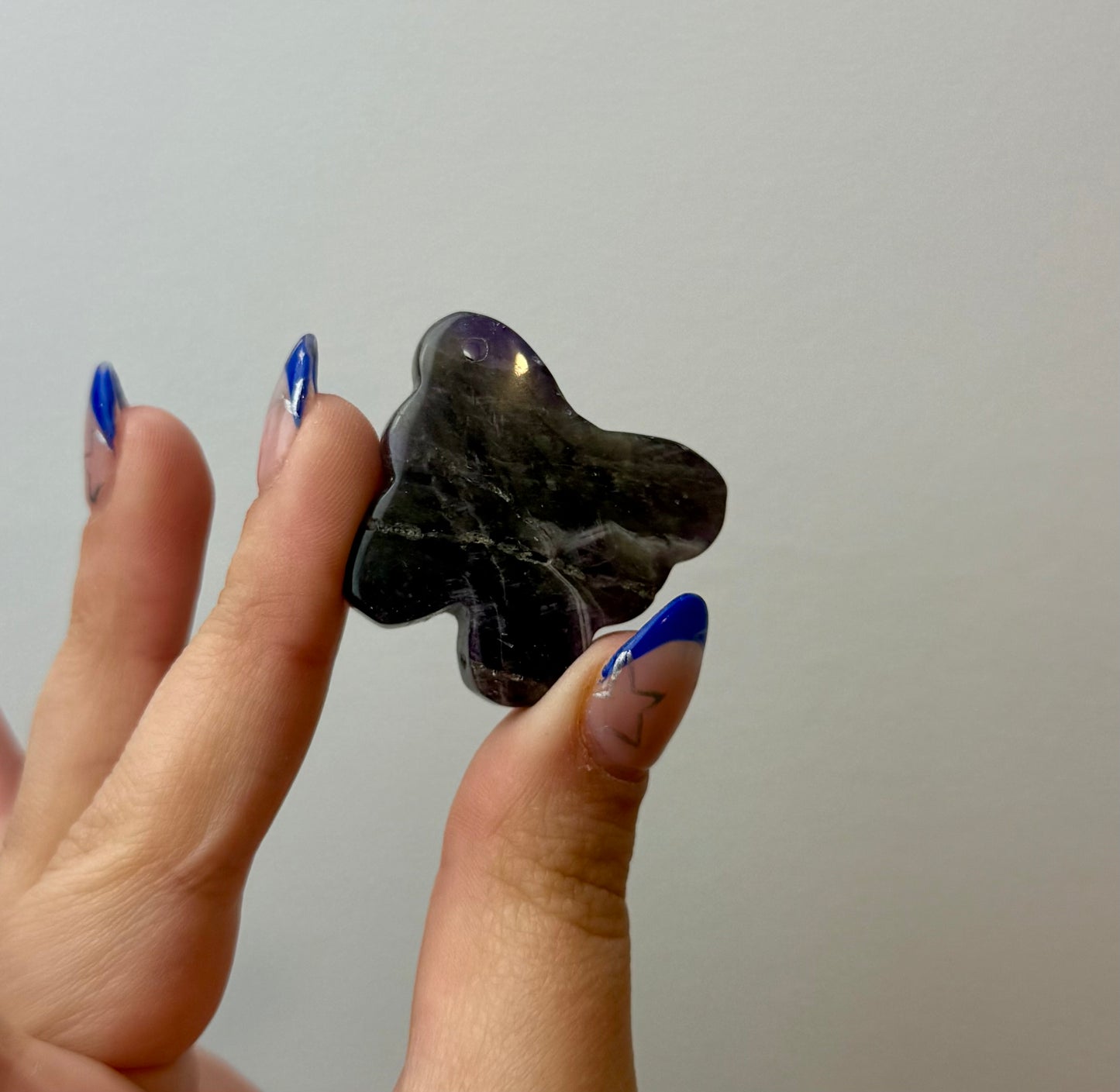Amethyst butterfly carving