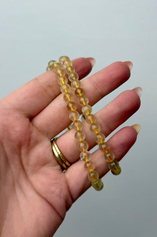 Golden rutile quartz bracelets