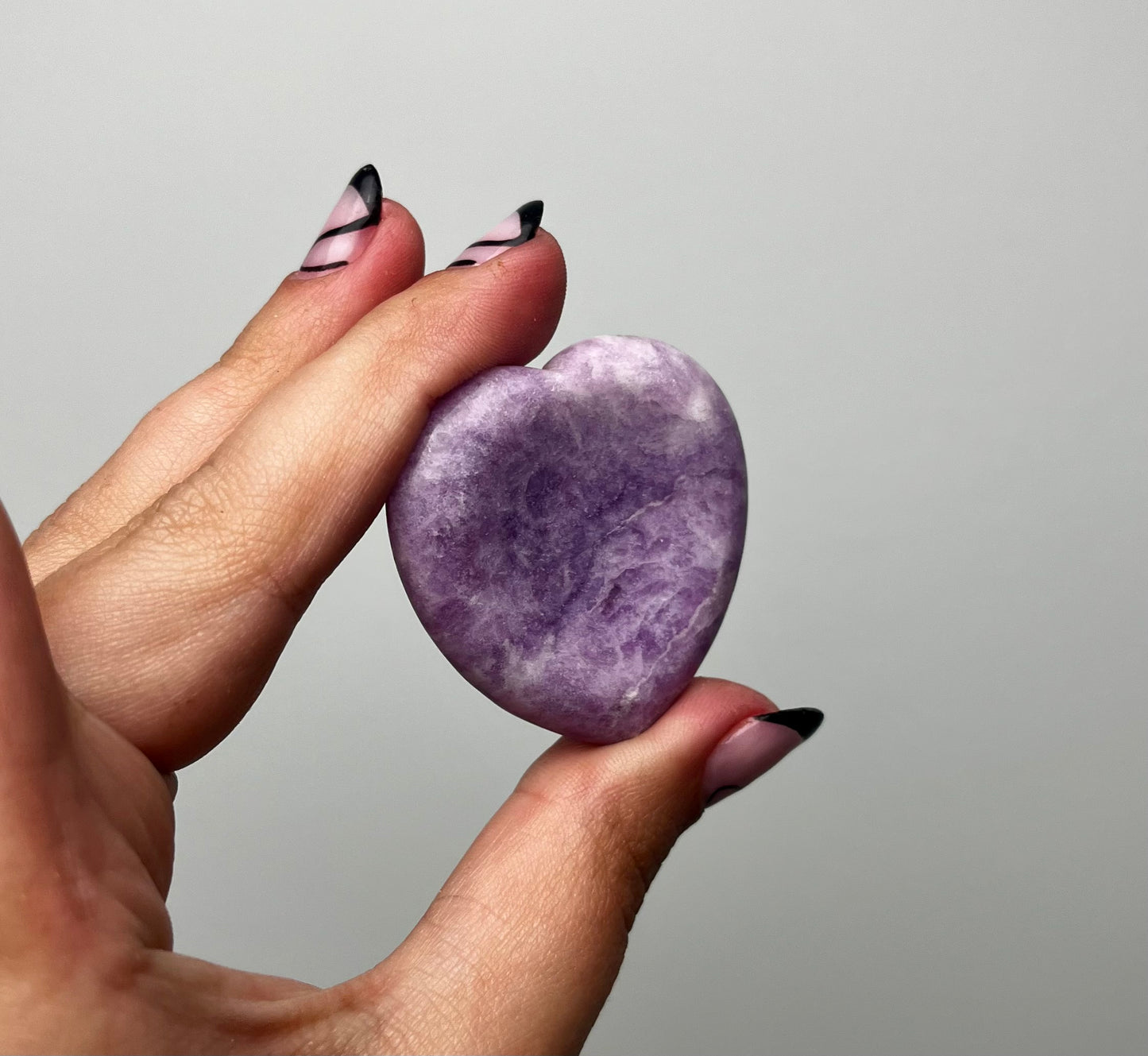 Lepidolite worry stone