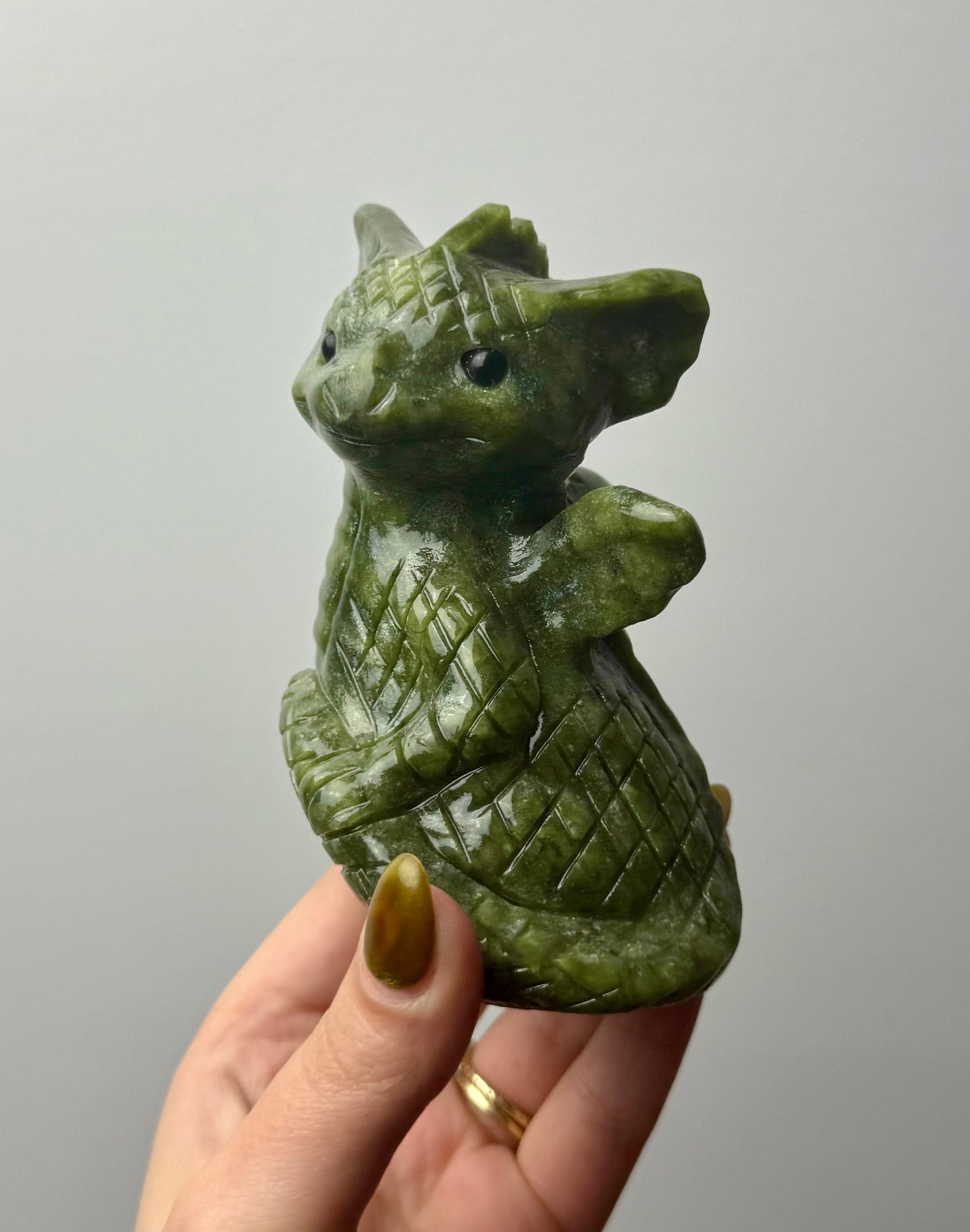 Jade dragon carving