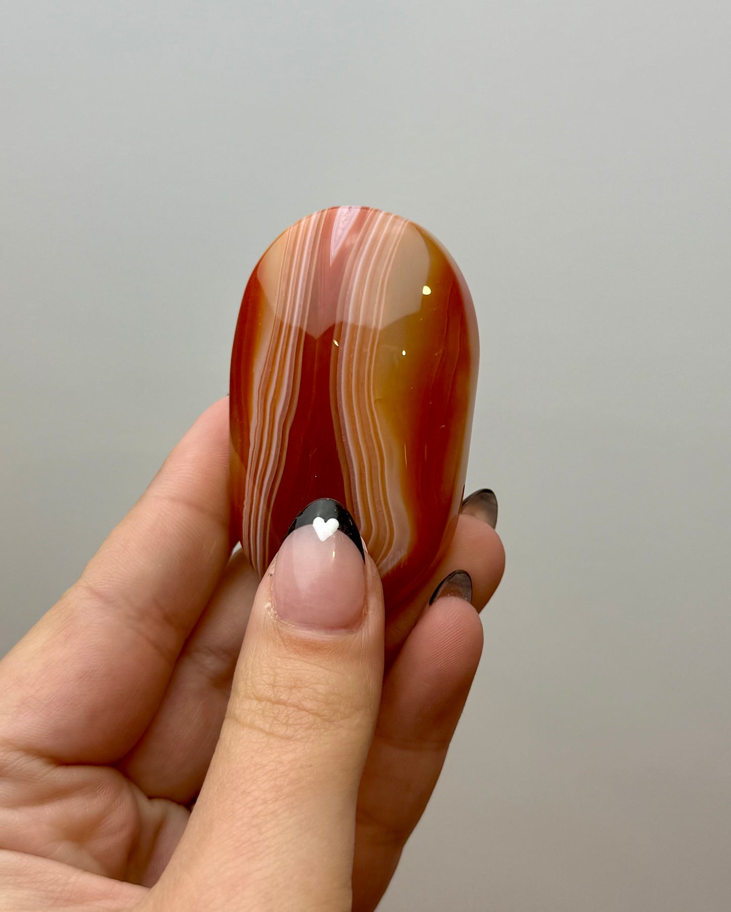 Carnelian palm stone