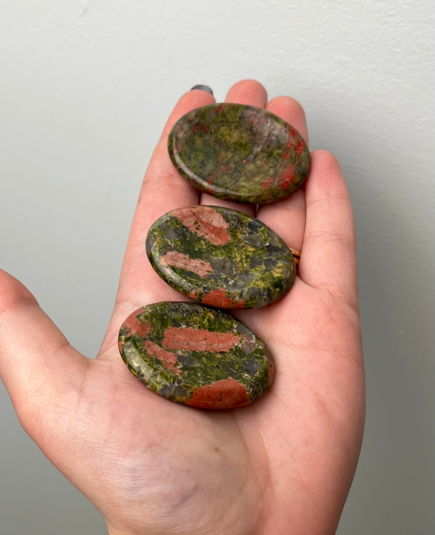 Unakite worry stones