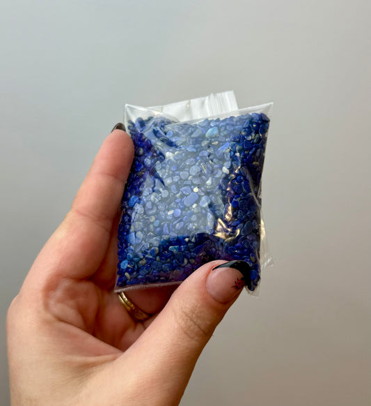 Lapis lazuli chip bags