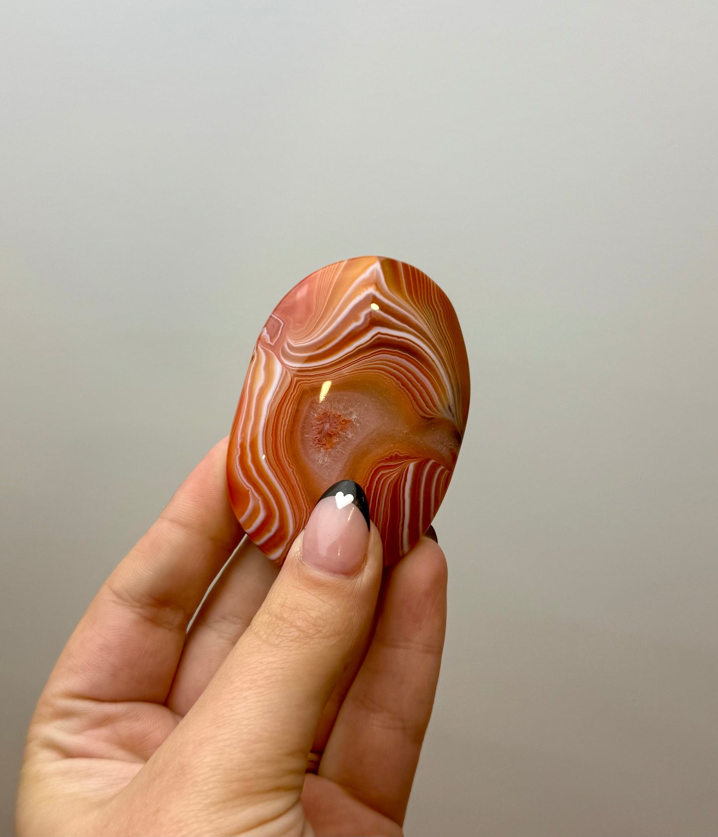 Carnelian palm stone