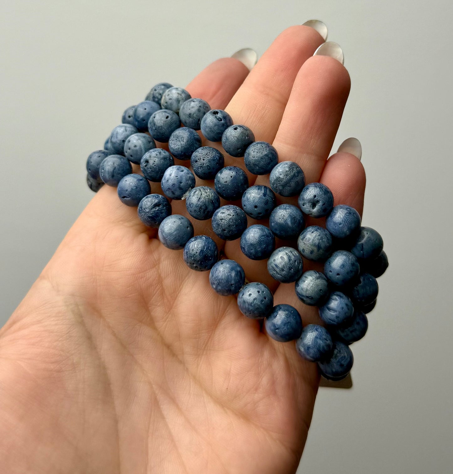 Blue coral bracelets