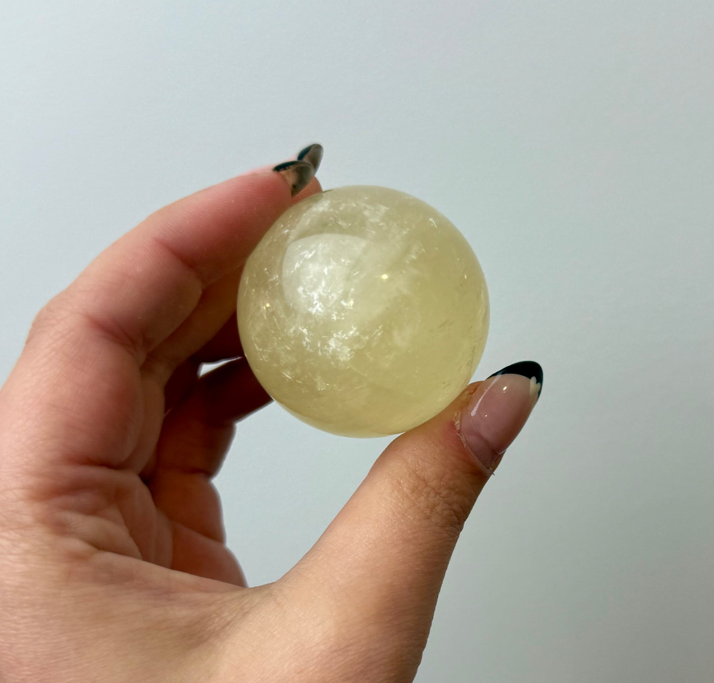 Honey calcite sphere