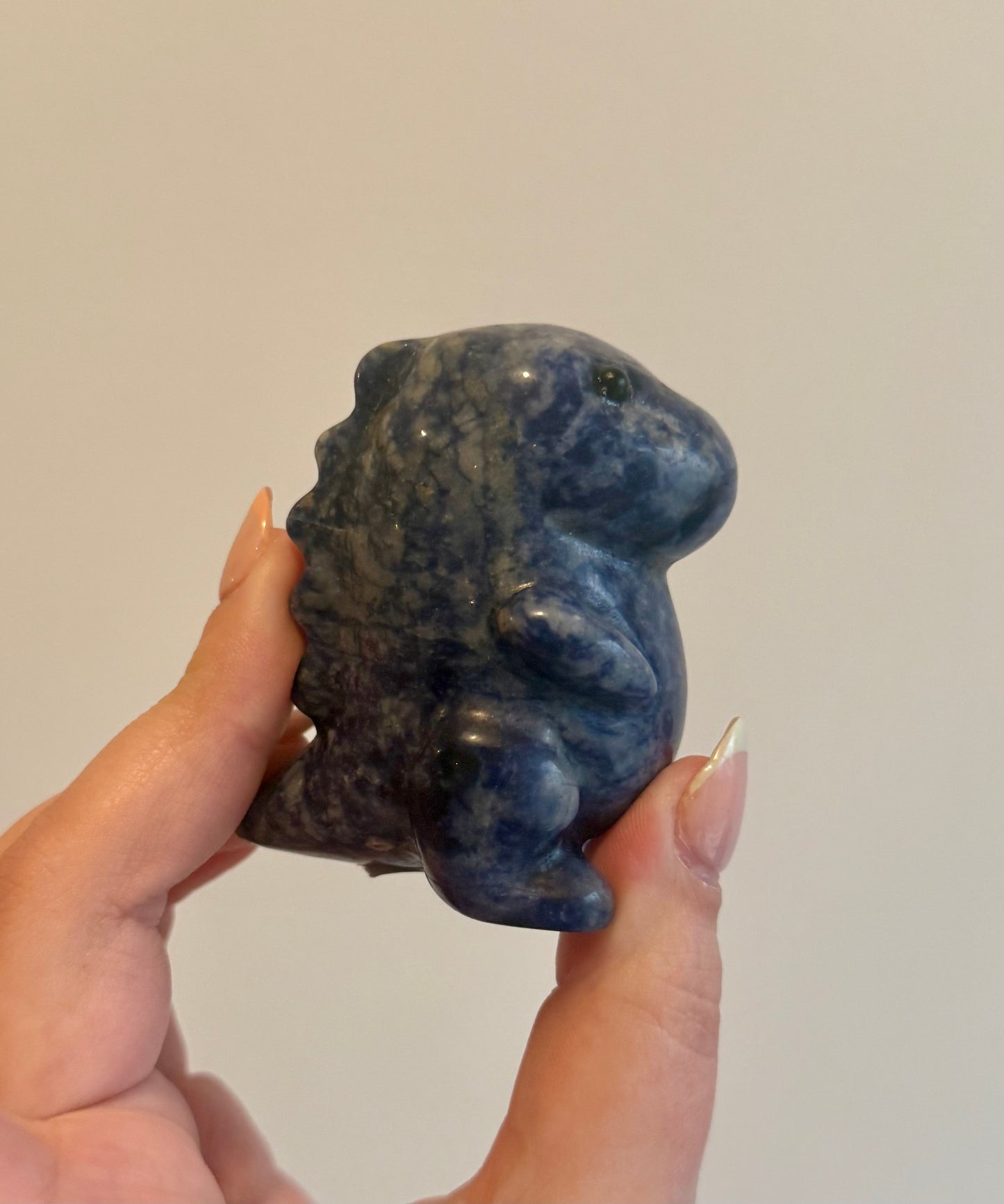 Sodalite chunky dinosaur carving