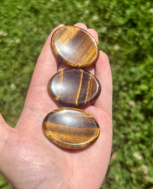 Tigers eye worry stones