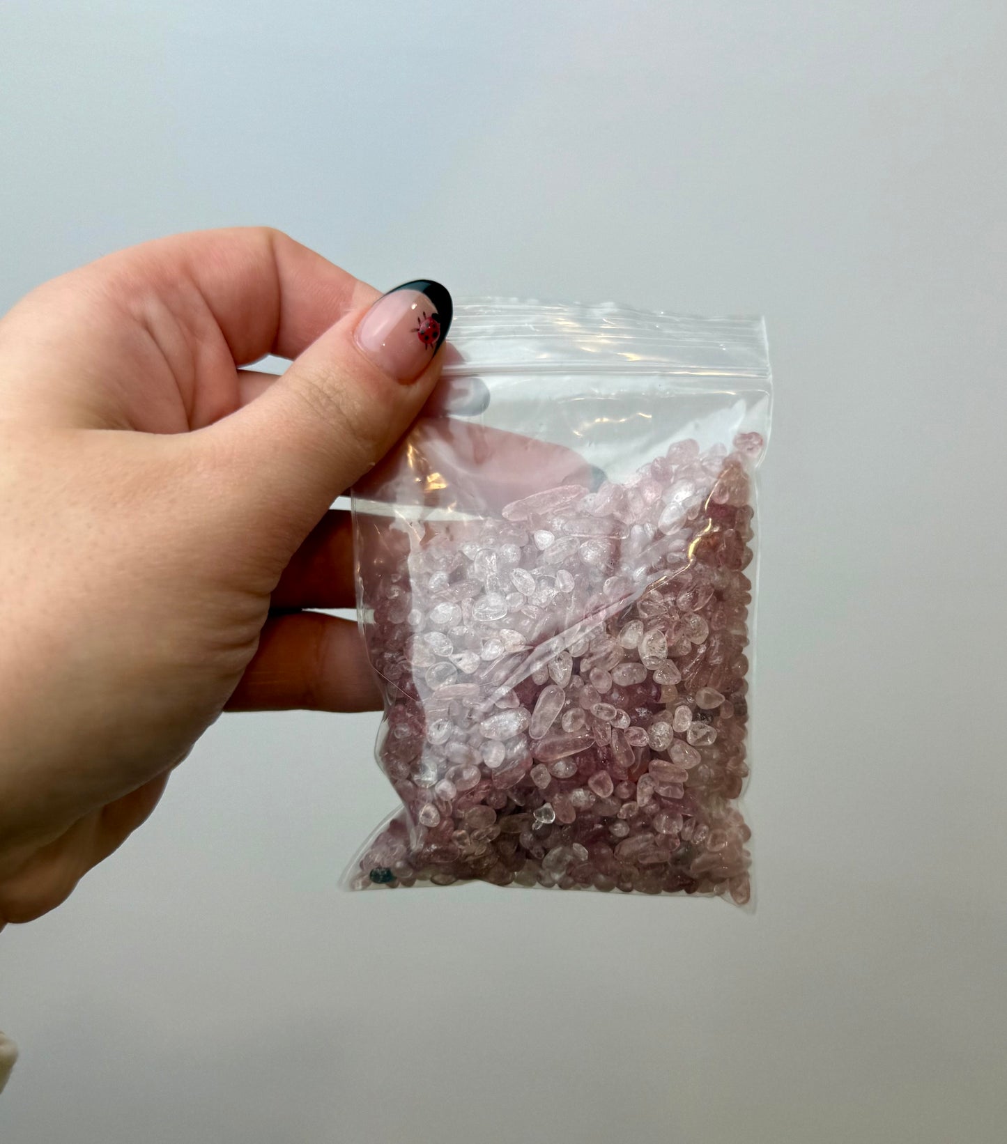 Strawberry Quartz chip bags
