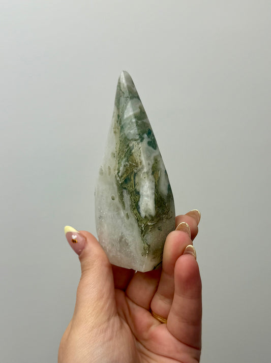 Moss agate tear Freeform