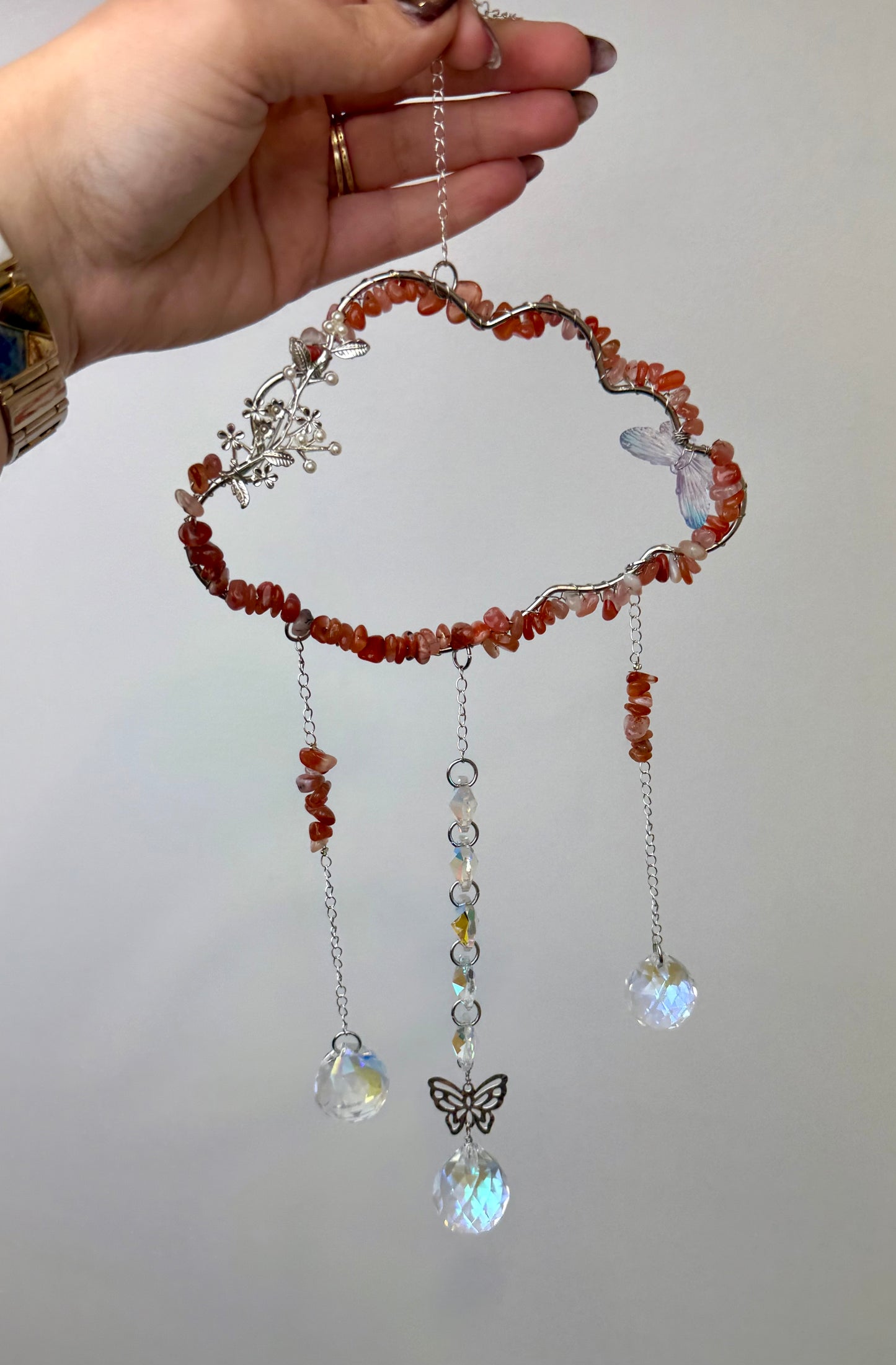 Carnelian cloud suncatcher