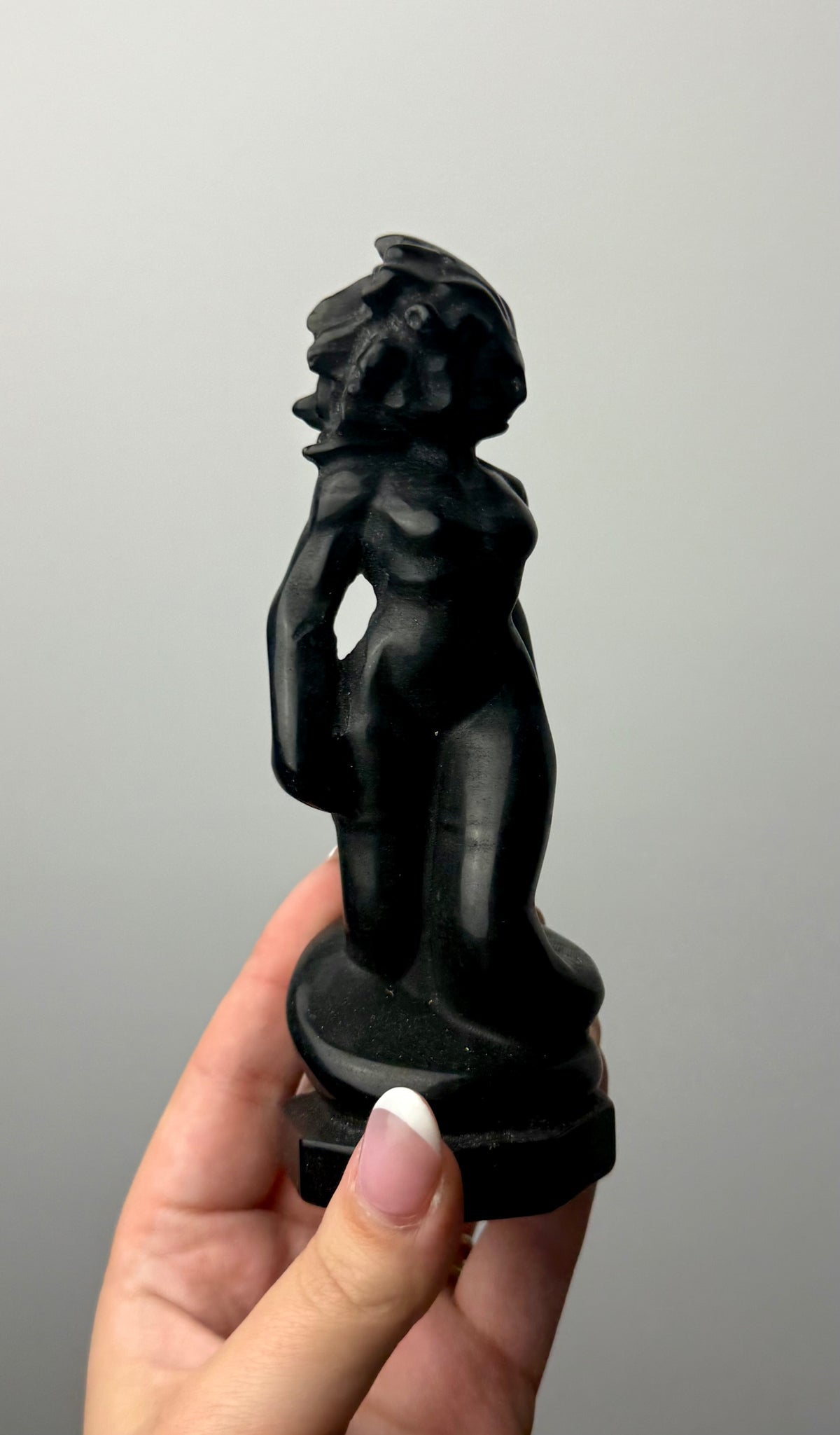 Obsidian Medusa carving