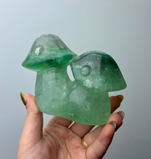 Mushroom pair carving