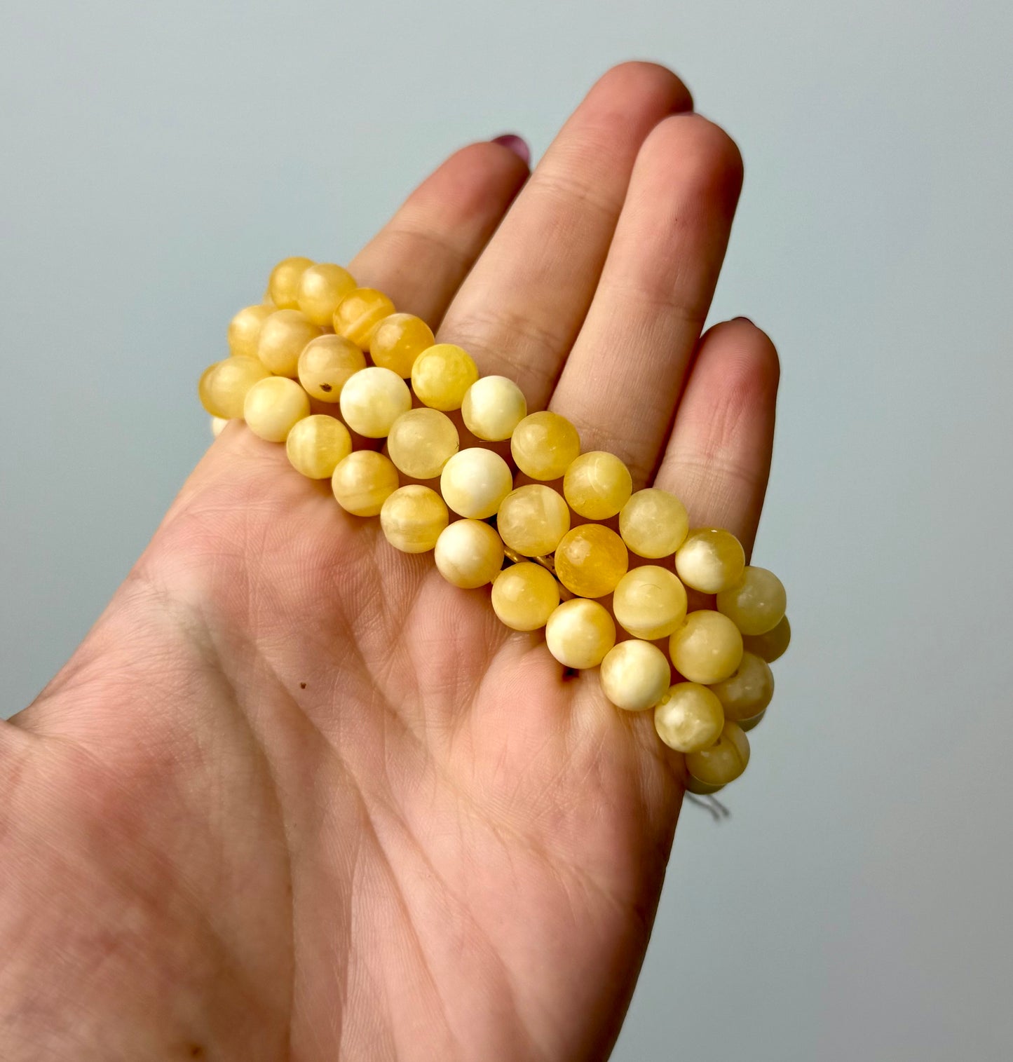 Orange yellow calcite bracelets