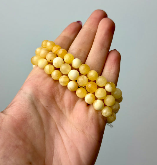 Orange yellow calcite bracelets
