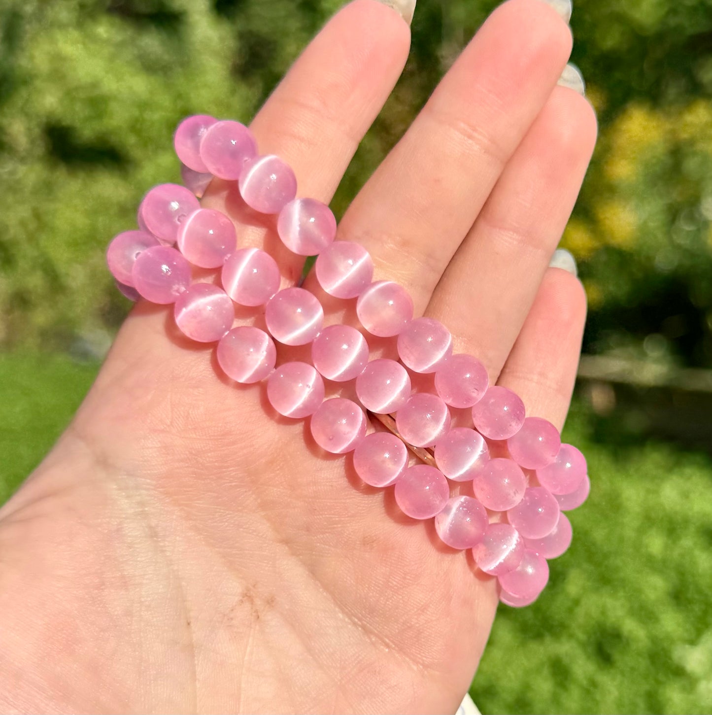 Dyed satin spar bracelets