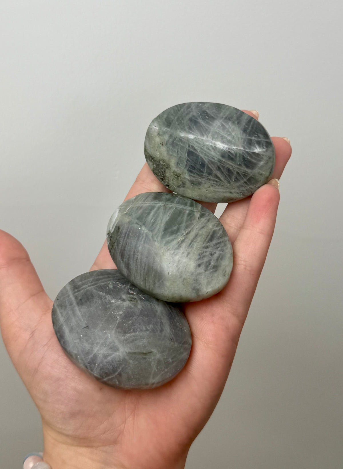 Labradorite palm stones