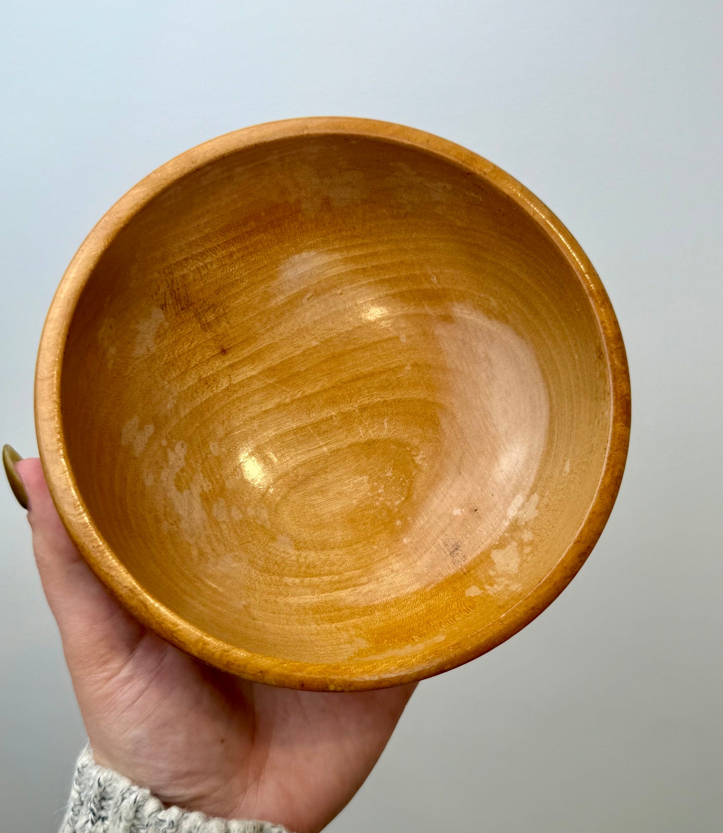 Wooden bowl thrifted find