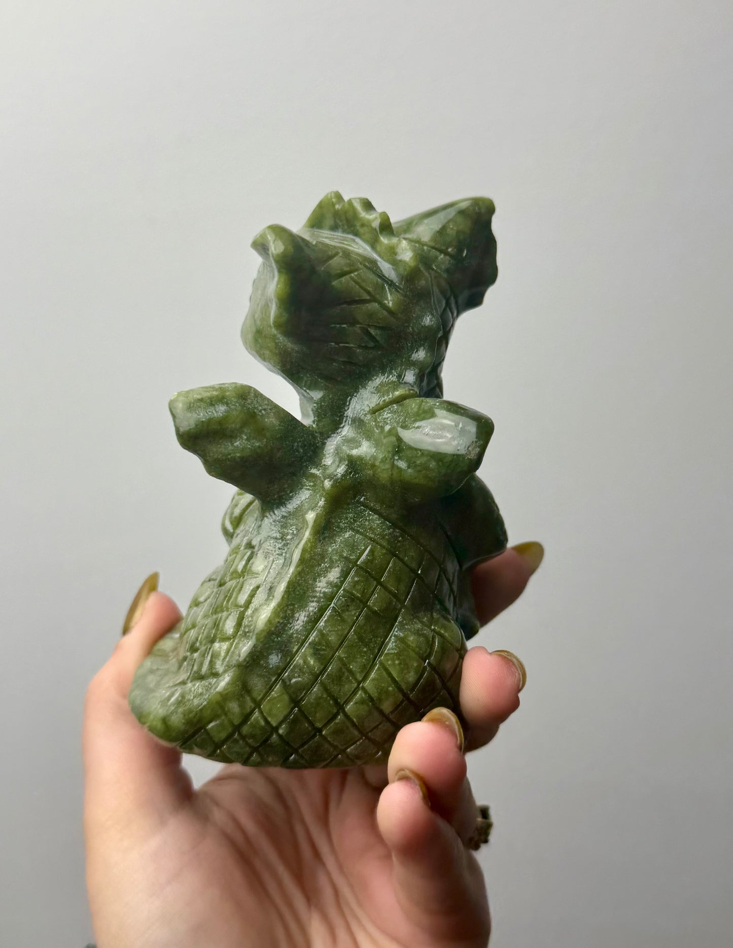 Jade dragon carving