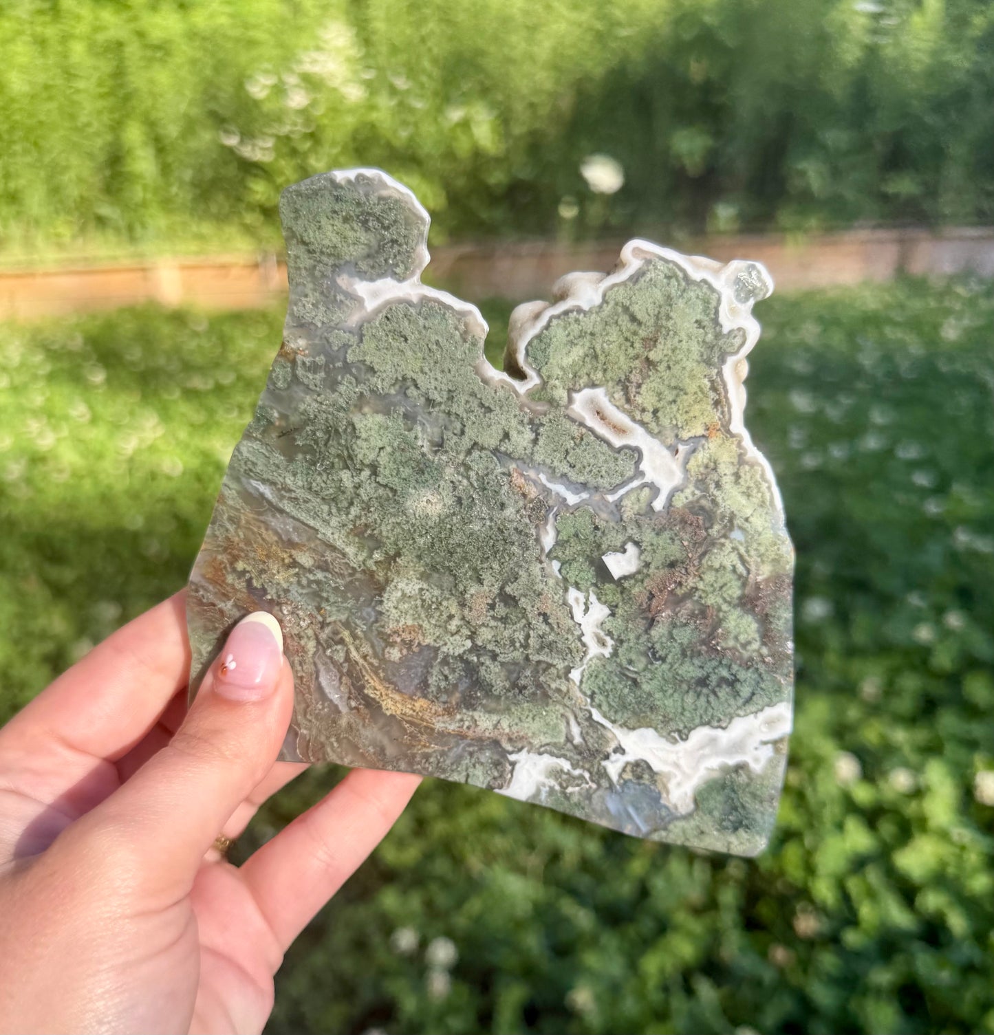 Moss agate slab