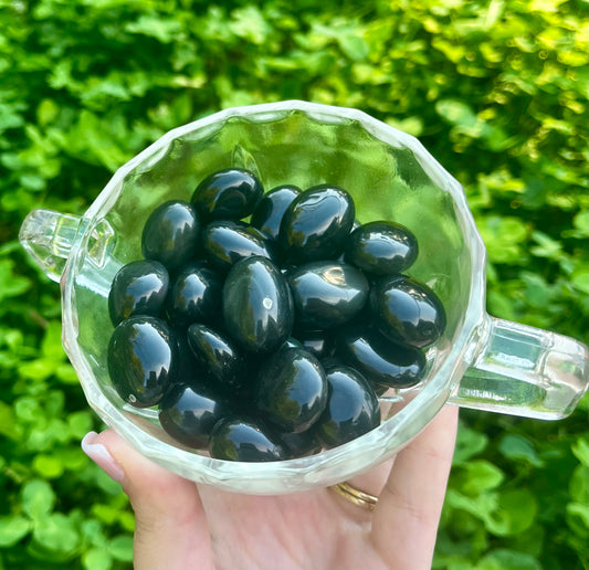 Rainbow obsidian tumbles