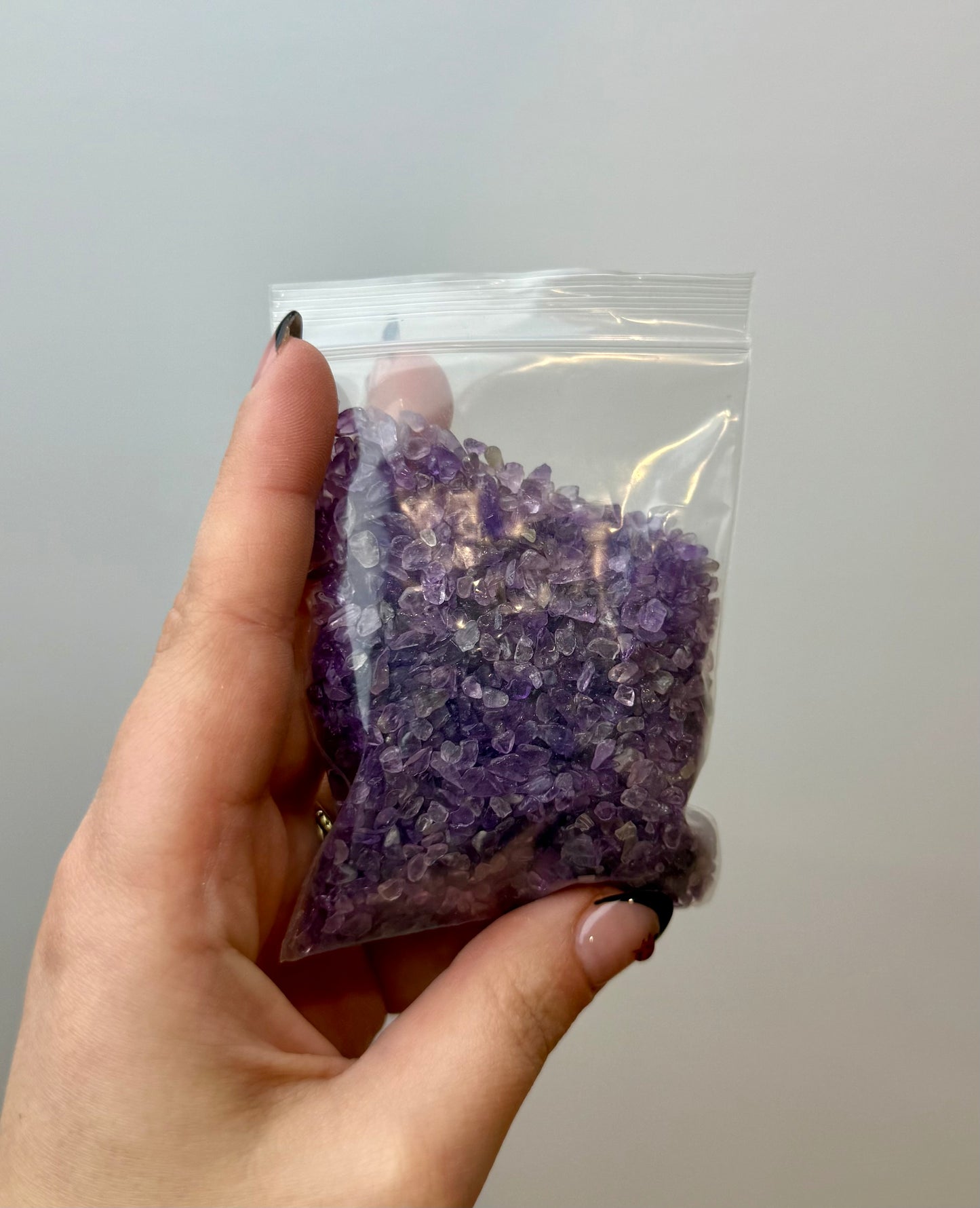 Amethyst chip bags