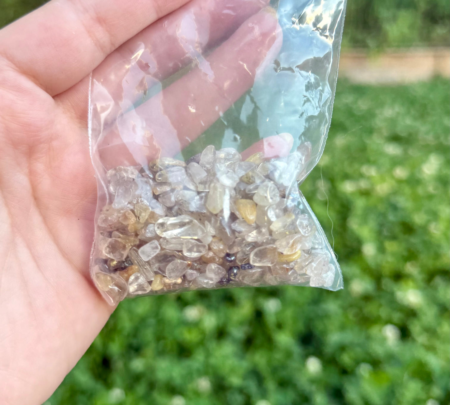 Rutile Quartz chip bags