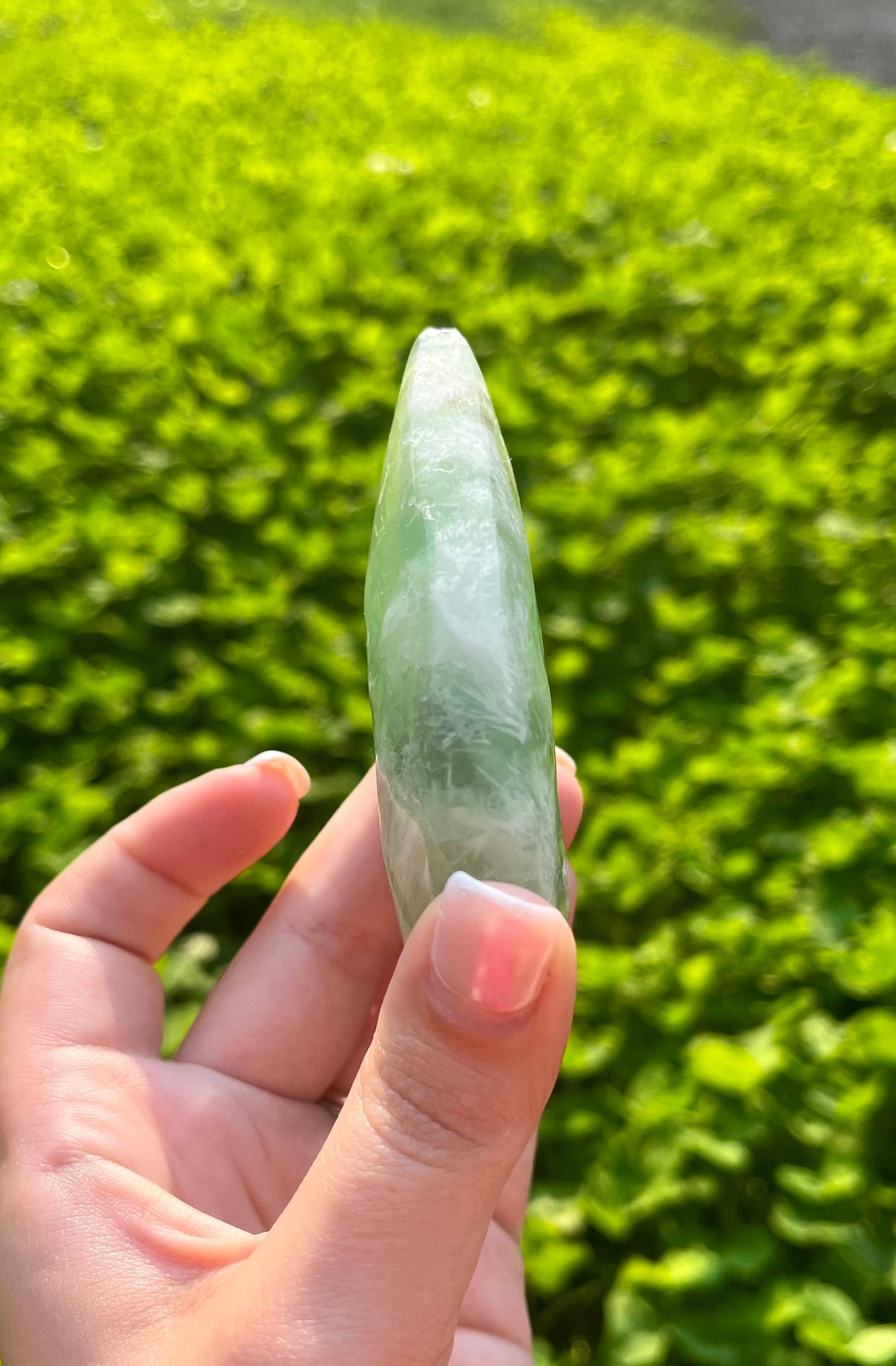 Feather fluorite tear freeform