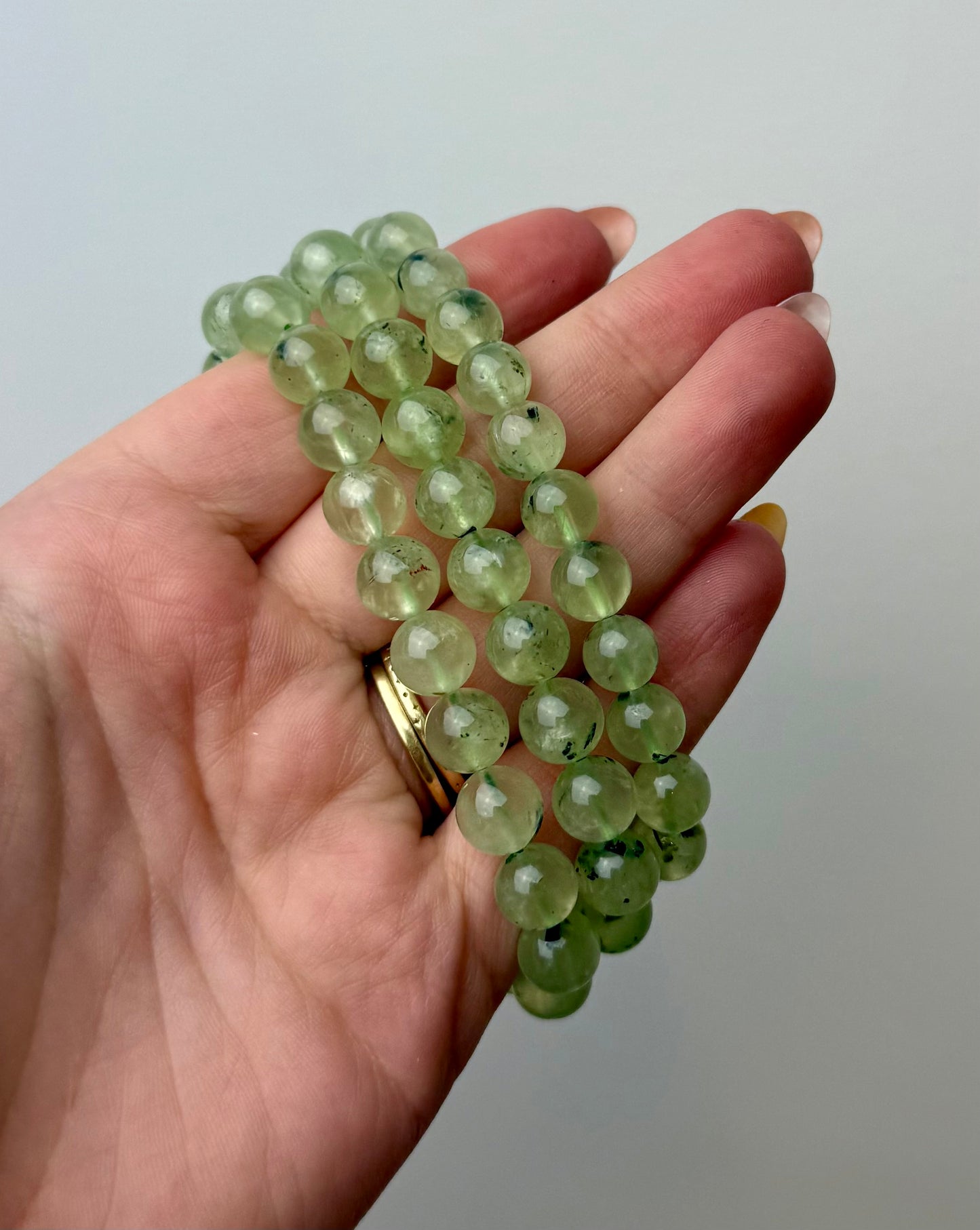 Prehnite bracelets