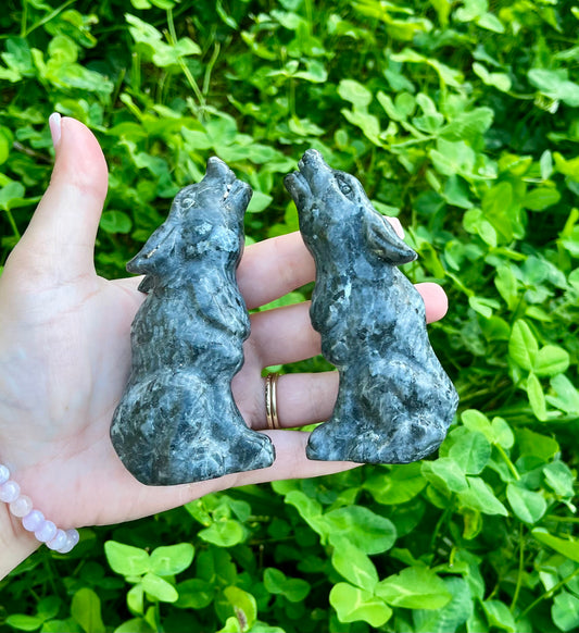 Wolf carvings